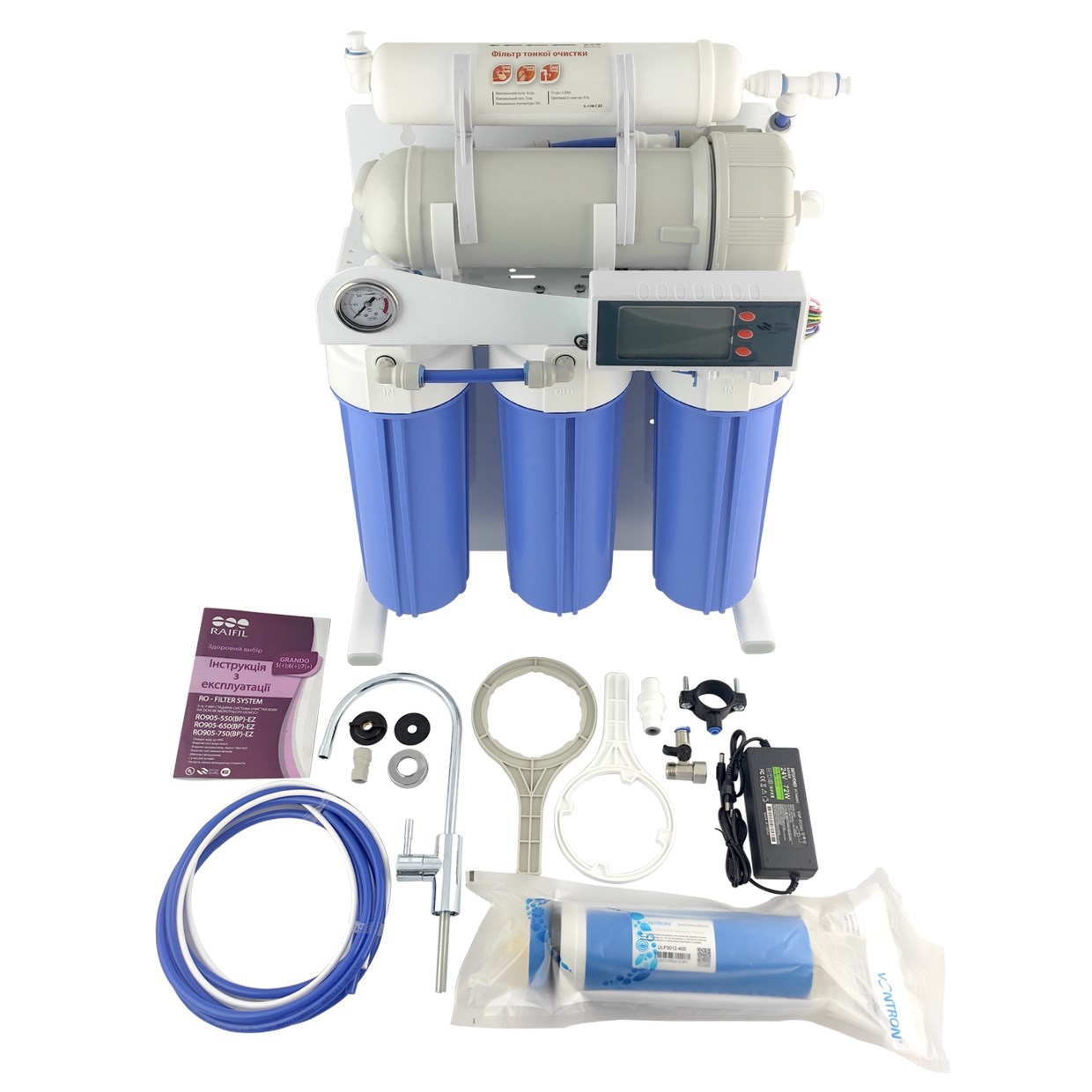 Система зворотного осмосу високої продуктивності RAIFIL-400G-10Blue controller