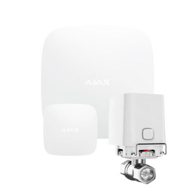 Комплект сигналізації Ajax з 1 краном WaterStop 1/2" Ajax Hub2 + LeaksProtect Білий
