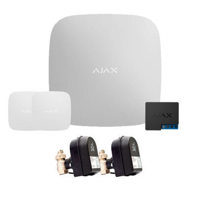 Ajax Hub 2 + LeaksProtect (2од) + WallSwitch + кран з електроприводом Honeywell 220 DUO Ду32