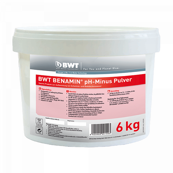 BWT BENAMIN PH-MINUS PULVER В ГРАНУЛАХ (6 КГ)