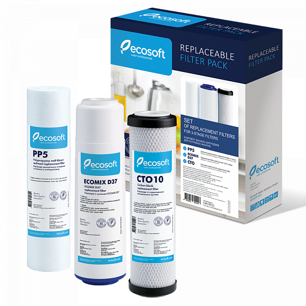 Комплект картриджів Ecosoft для потрійного фільтра