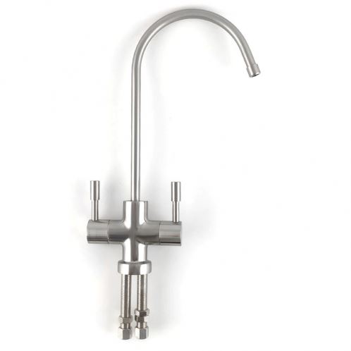 Кран двойной матовый Raifil F-09-DUO SN