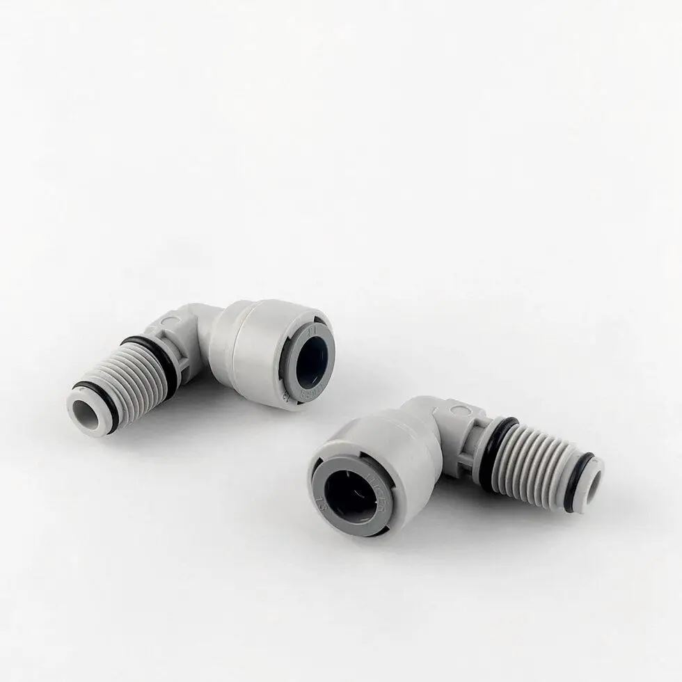 Фітинг кутовий Raifil 4ME6-2 1/4"-3/8" (трубка-різьба) +гумка