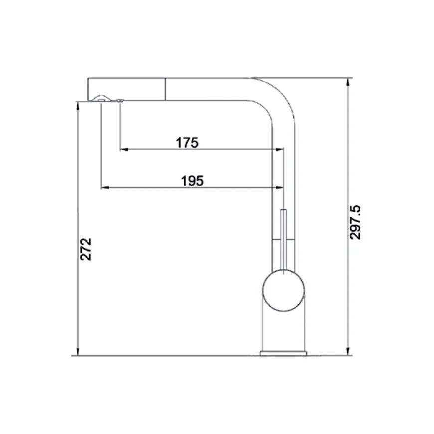 Змішувач кухонний Fabiano FKM 31.12 SS Cream