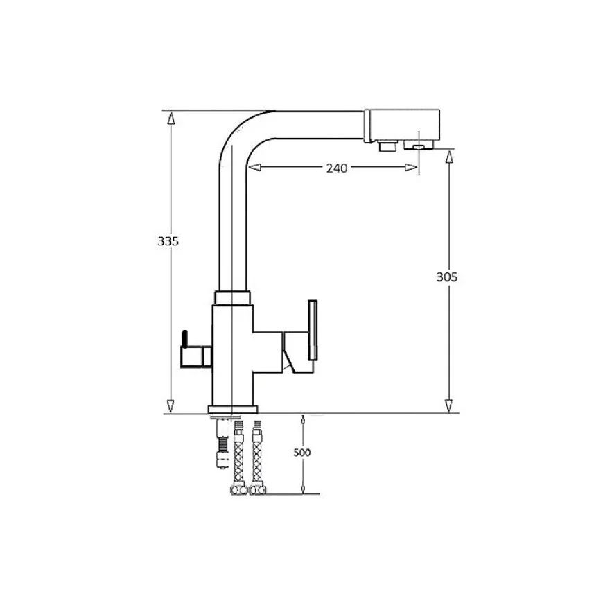 Змішувач кухонний Fabiano FKM 31 Inox