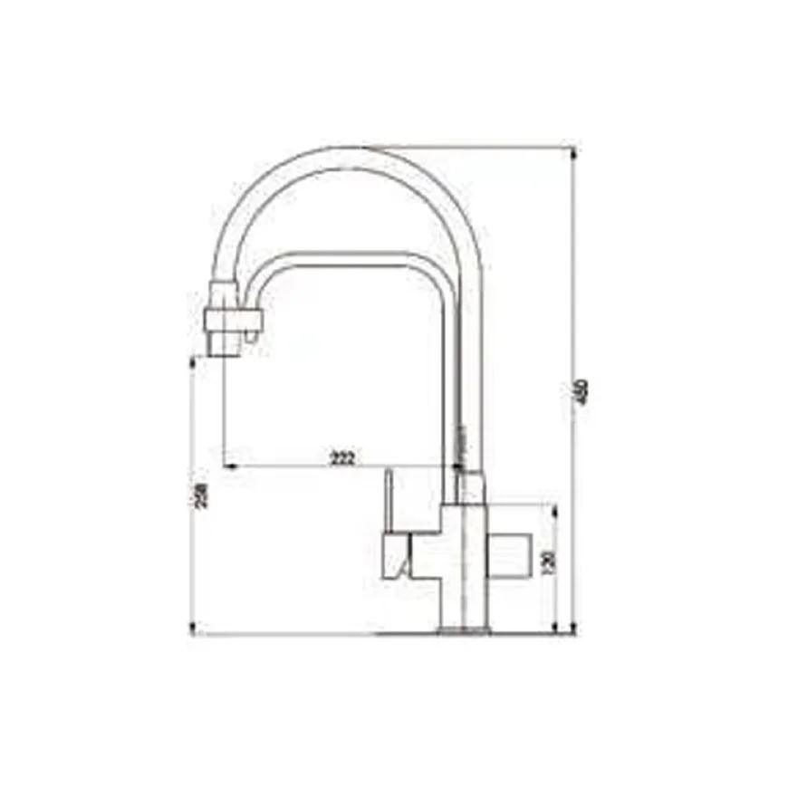 Змішувач кухонний Fabiano FKM 31.11 Black Steel