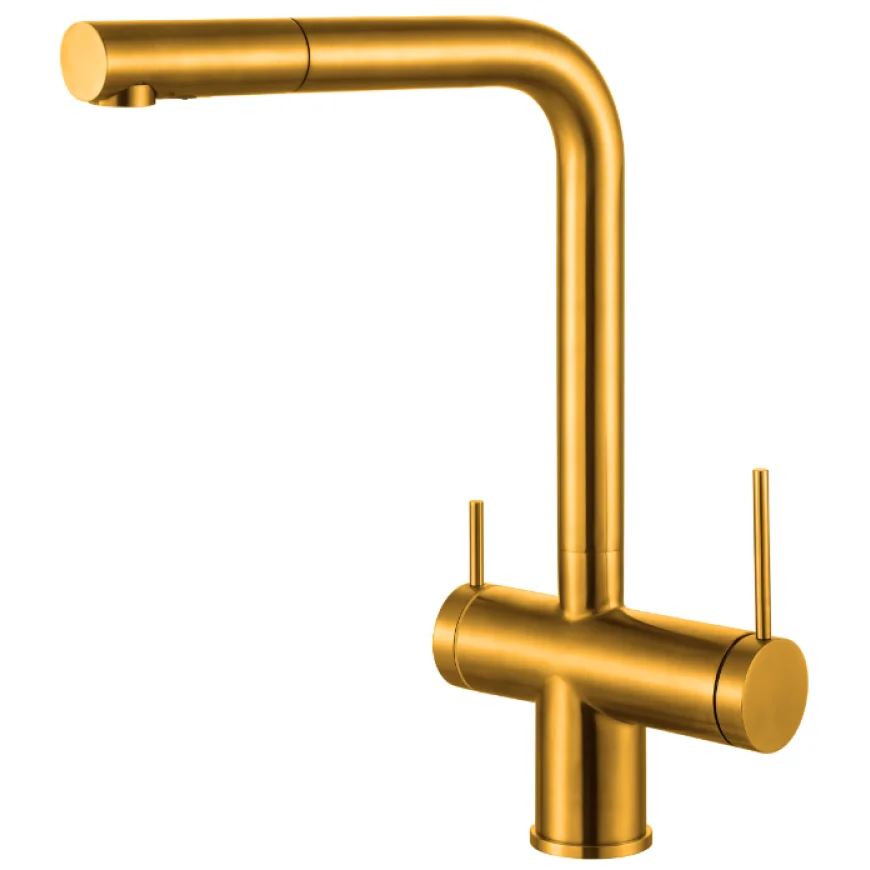 Змішувач кухонний Fabiano FKM 31.14 SS Nano Gold