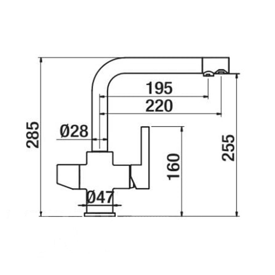 Змішувач кухонний GRB Kitchens BLACK MATT (51831512)