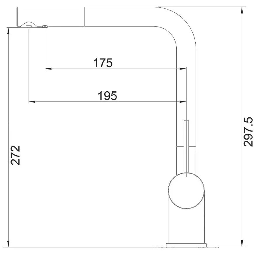 Змішувач кухонний Fabiano FKM 31.12 SS Inox