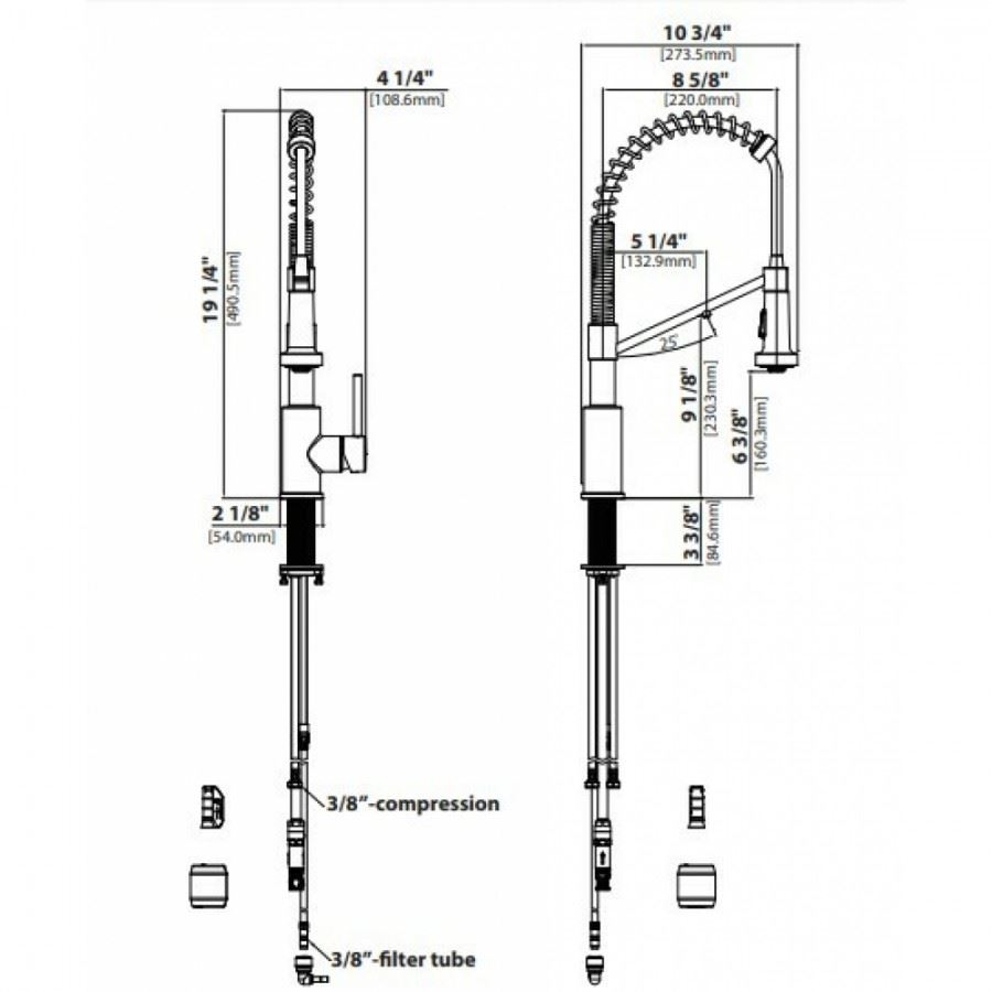Змішувач кухонний Kraus Bolden KFF-1610CH
