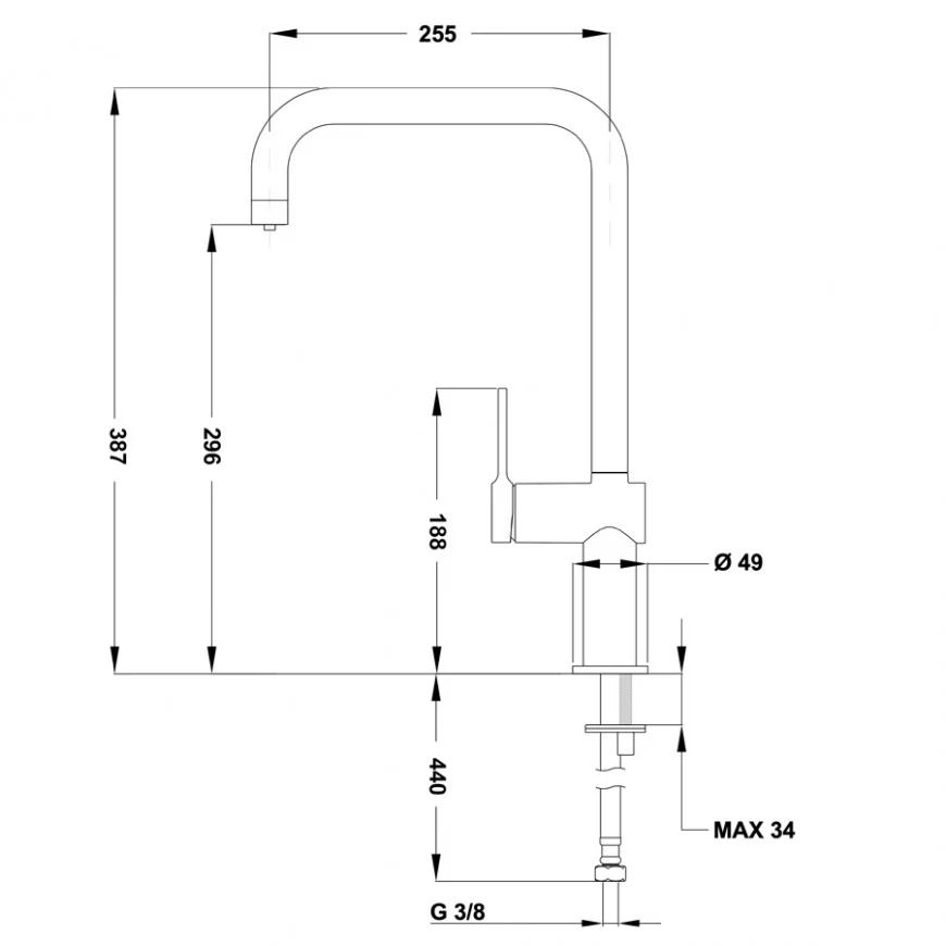 Змішувач кухонний Teka EP 915 (116080000) хром