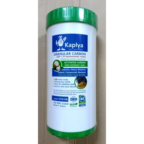 Картридж Kaplya CFCK10B з гранульованого вугілля c завантаженням KDF-55