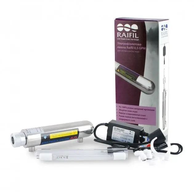 Ультрафиолетовая лампа комплект RAIFIL 6W BOX (0,1 м3/ч)