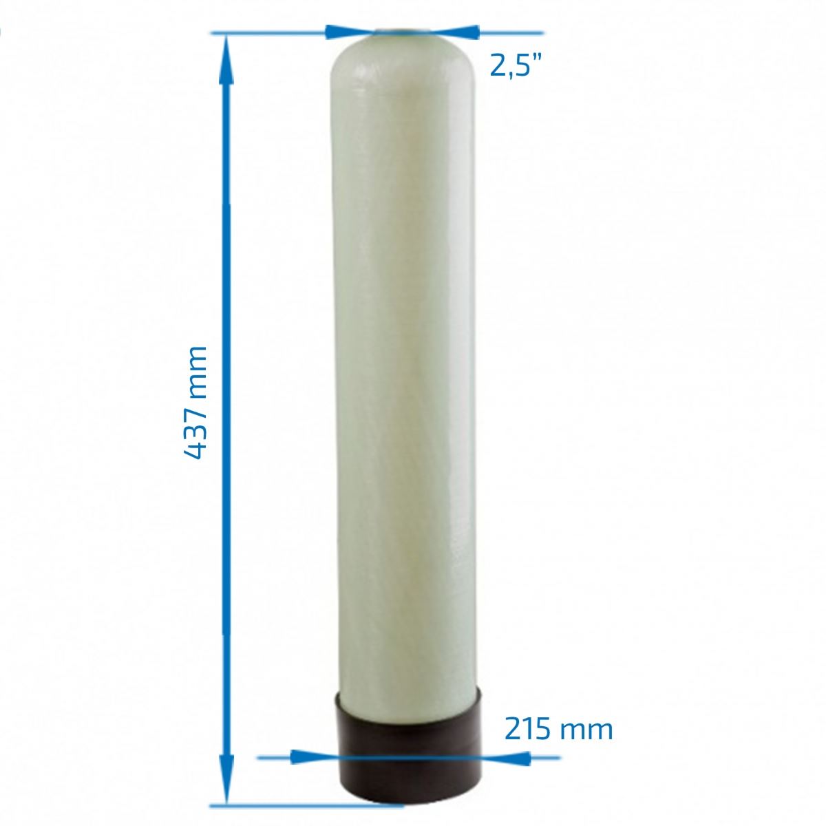 Колона 8x17 з центральною трубою та дістріб'юторами Роз'єм 2,5" (Blue, Natural)