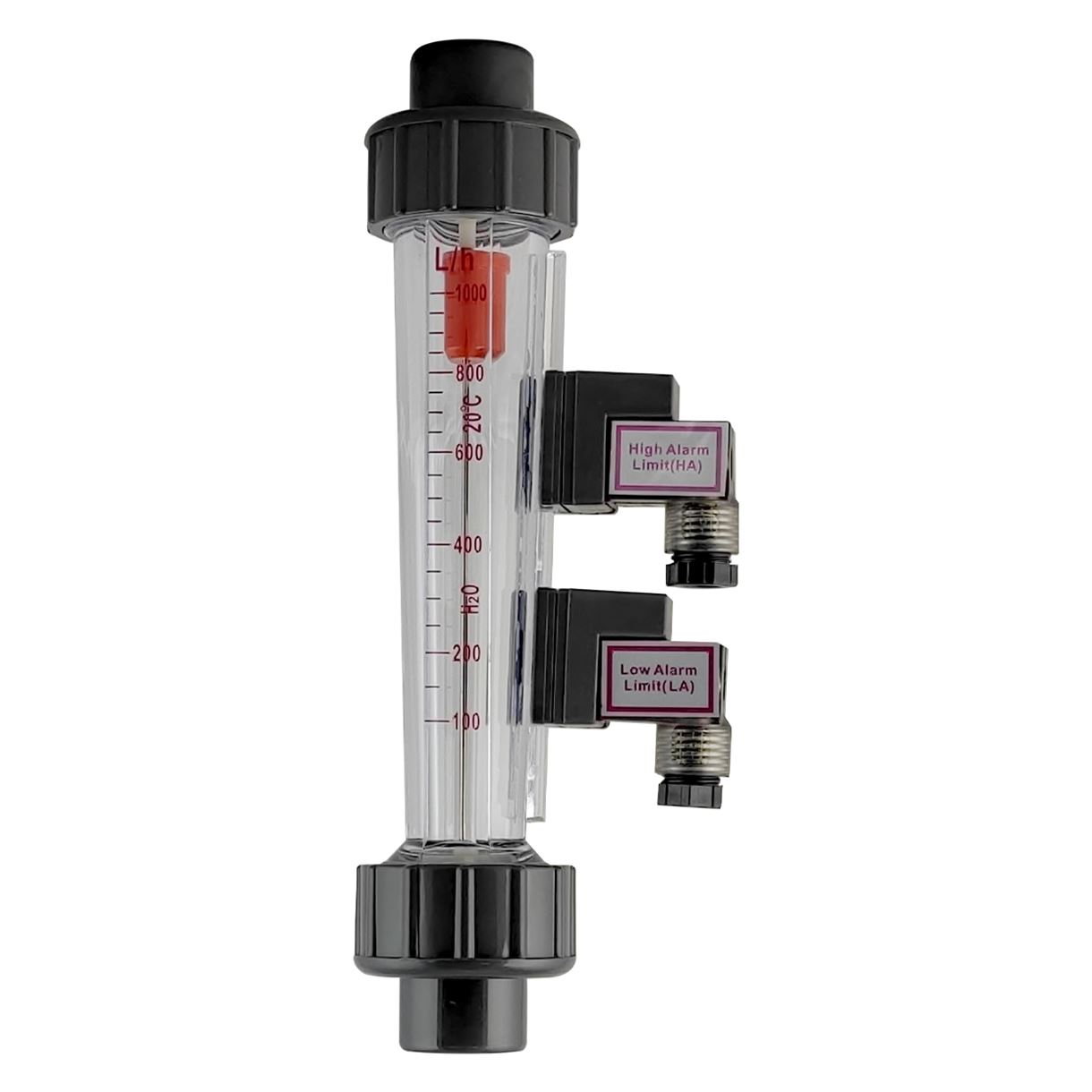 Ротаметр LZS-15D 100-1000 L/H (1/2") короткий з гірконовим датчиком