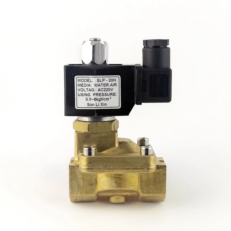 Соленоїдний клапан SLP-20H  AC220V 0.5-8 bar 1/2"" (НО) непрямої дії