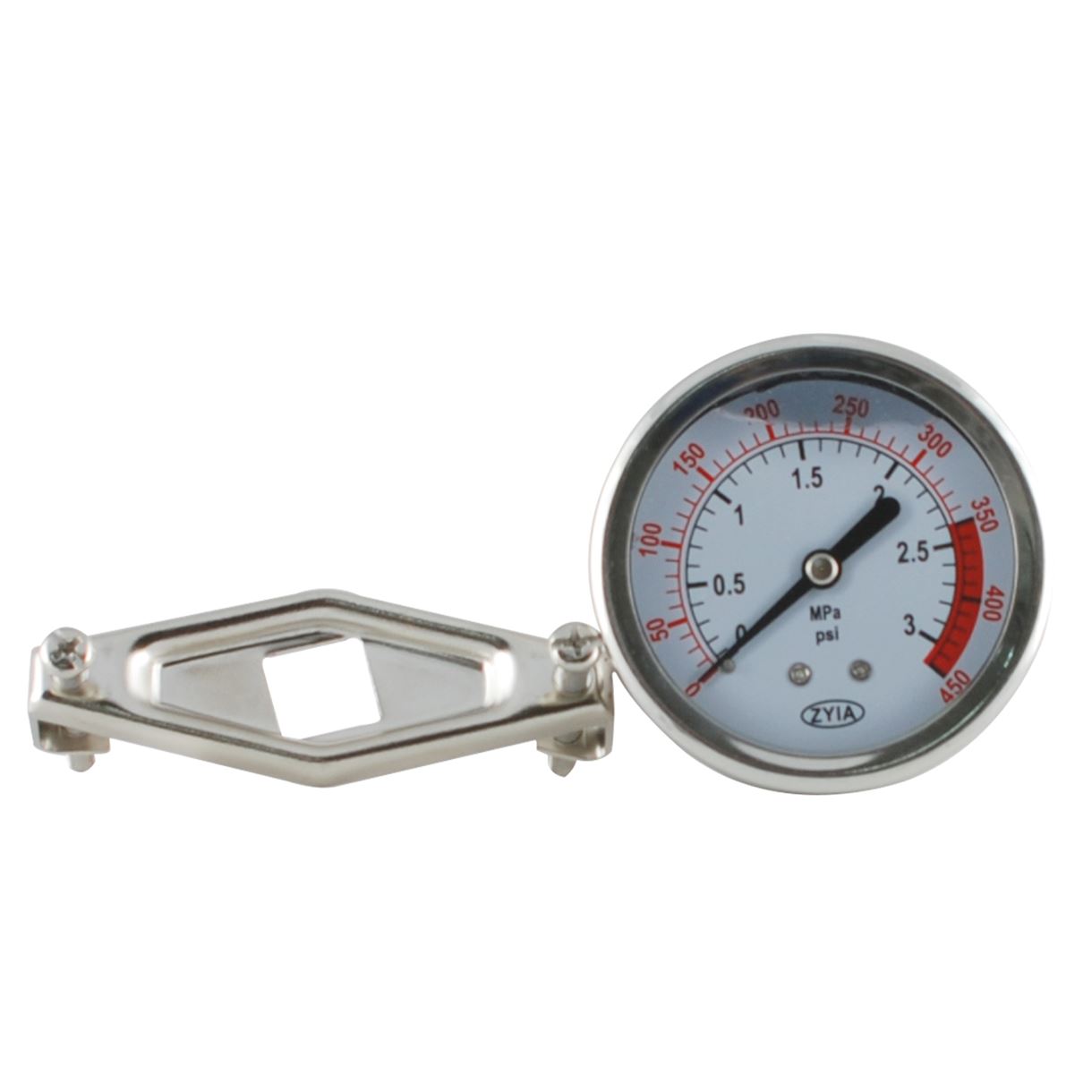 Манометр 450 psi/3МПа (30 бар) Панельний (осьовий) гліцерин, D 60mm