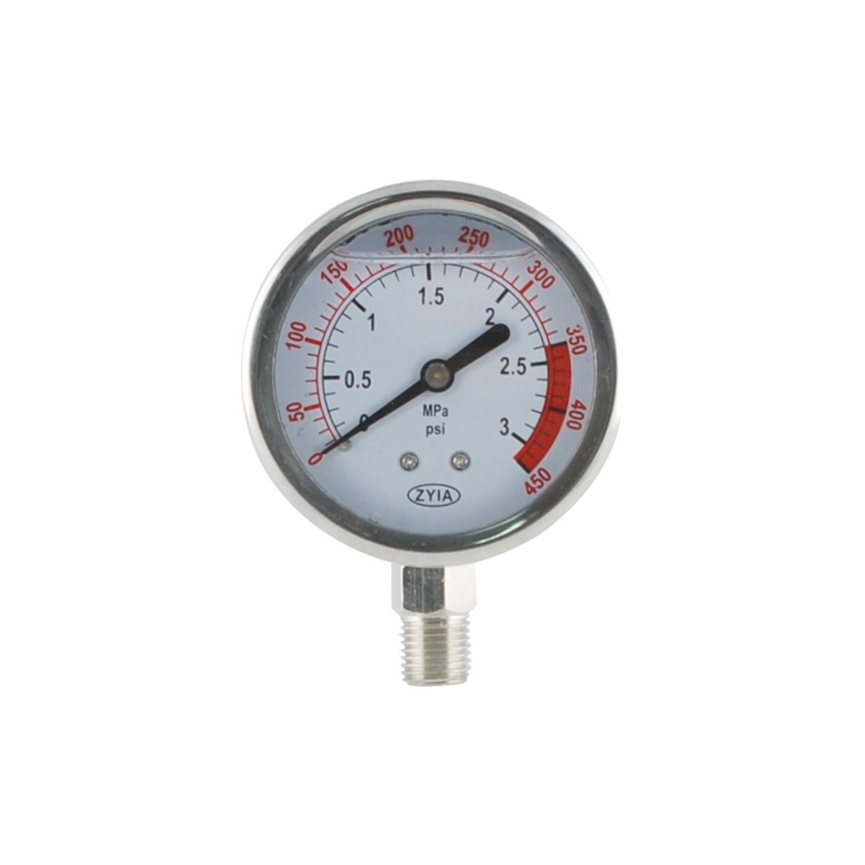 Манометр 450 psi/3МПа (30 бар), Торцевий (радіальний), гліцерин, D 60mm