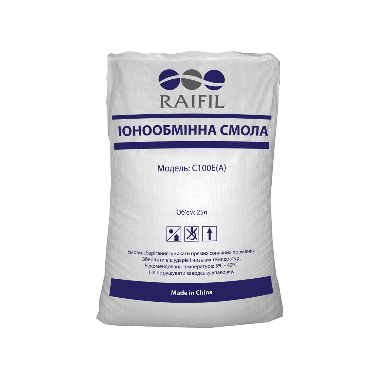 Смола ионообменная Raifil C100E 2.0 (мешок 25 л)