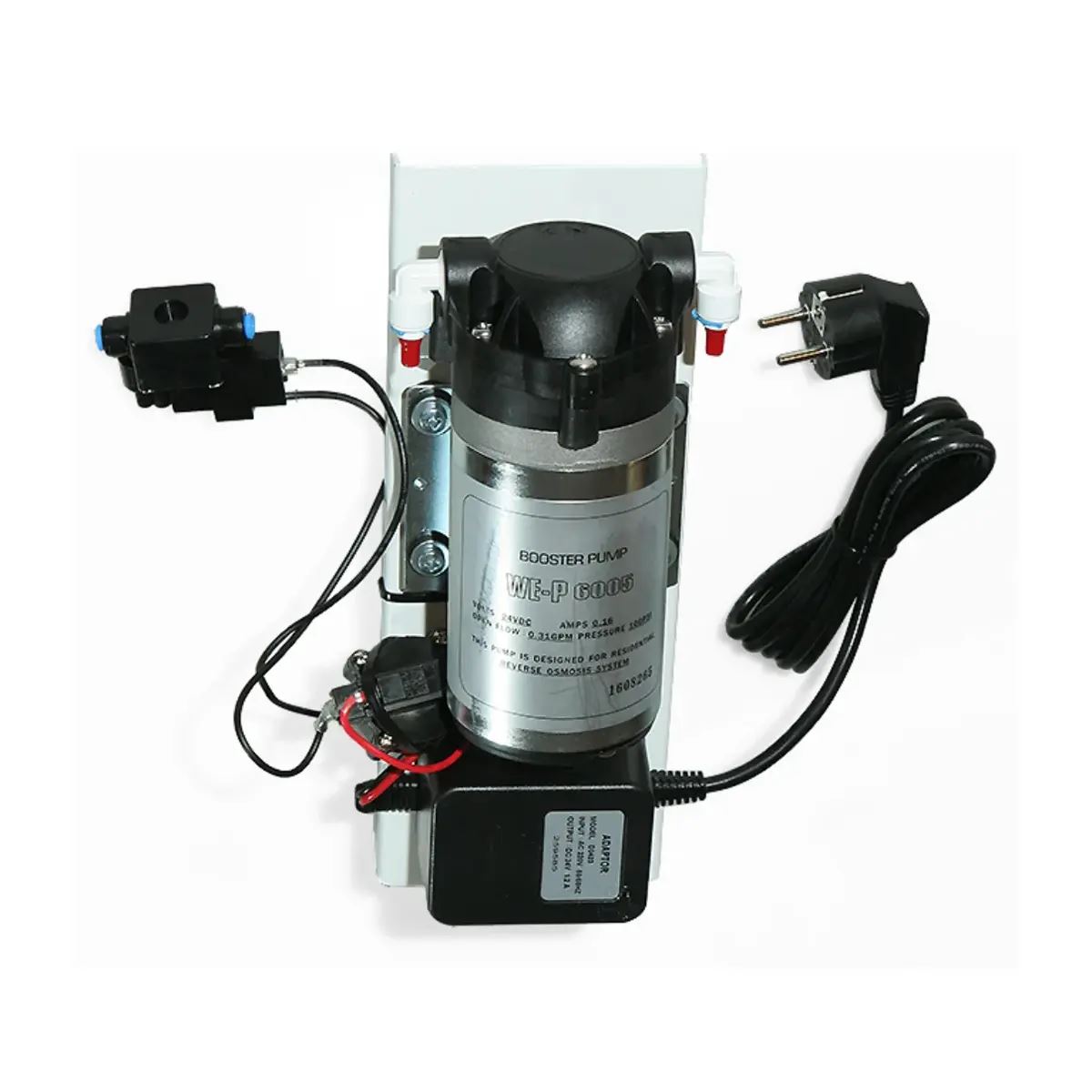 Насос для обратного осмоса OEM‑P6005‑RU1 (комплект помпа 50 GPD + датчики + кронштейн)