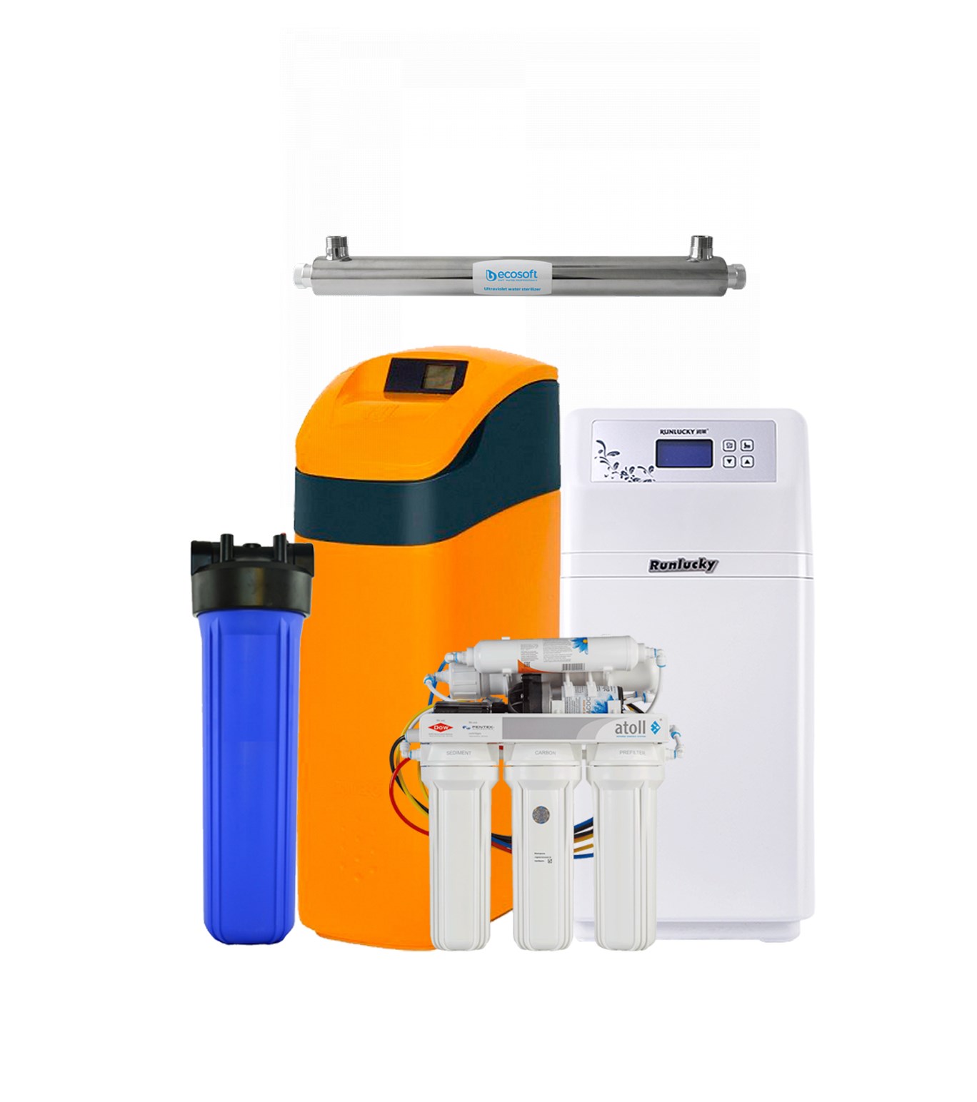 Комплект комбинированной очистки воды для квартиры Econom