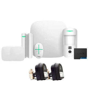 Комплект сигналізації Ajax StarterKit CAM + LeaksProtect (2 шт) + WallSwitch + кран з електроприводом Honeywell 220 DUO ДУ32 (HAV32)