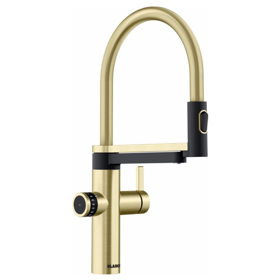 Смеситель кухонный Blanco Evol-S Pro Filter (527430) золотой матовый
