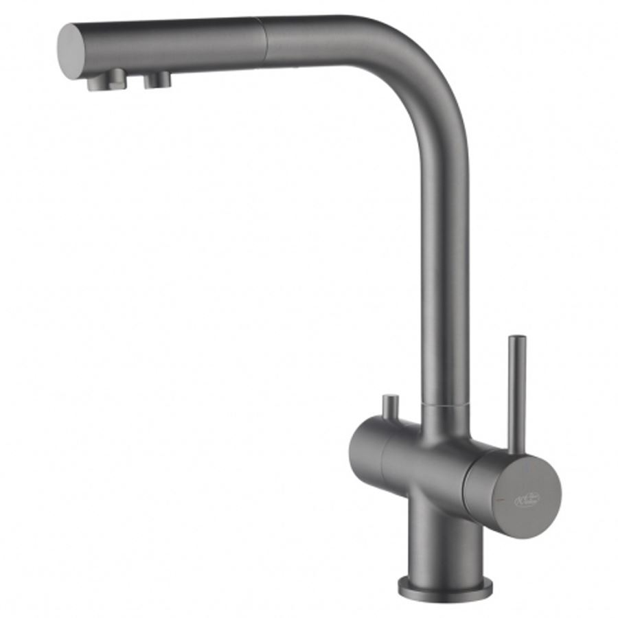 Смеситель кухонный 4‑х канальный Blue Water Apala графит