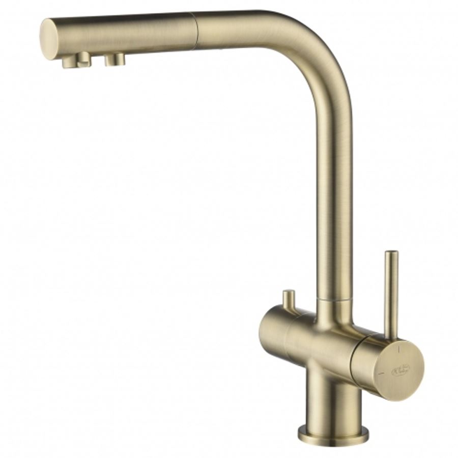 Смеситель кухонный 4‑х канальный Blue Water Apala античная латунь