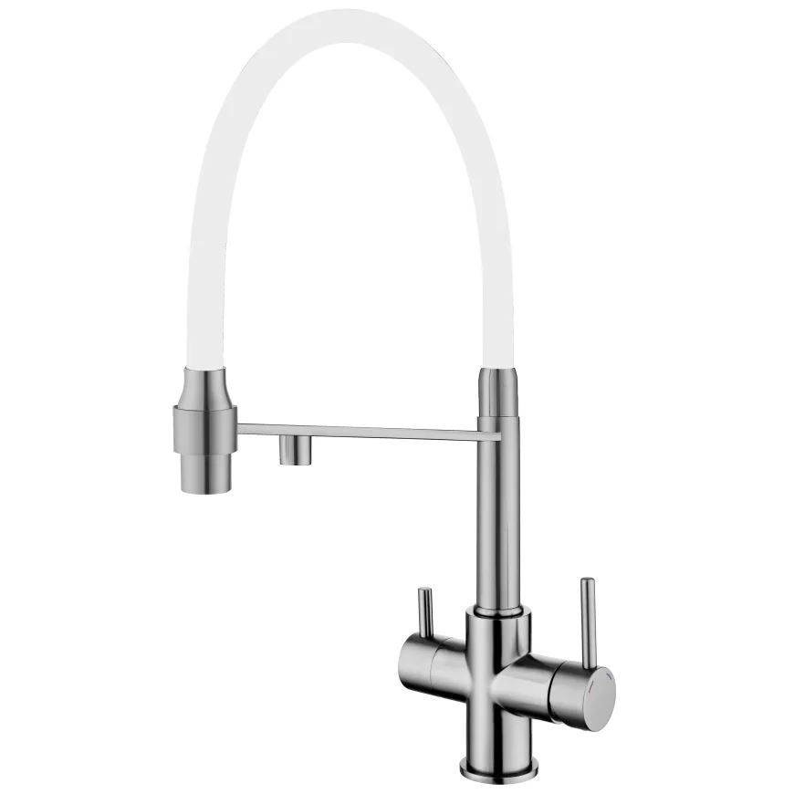 Смеситель кухонный Fabiano FKM 31.43 Inox White