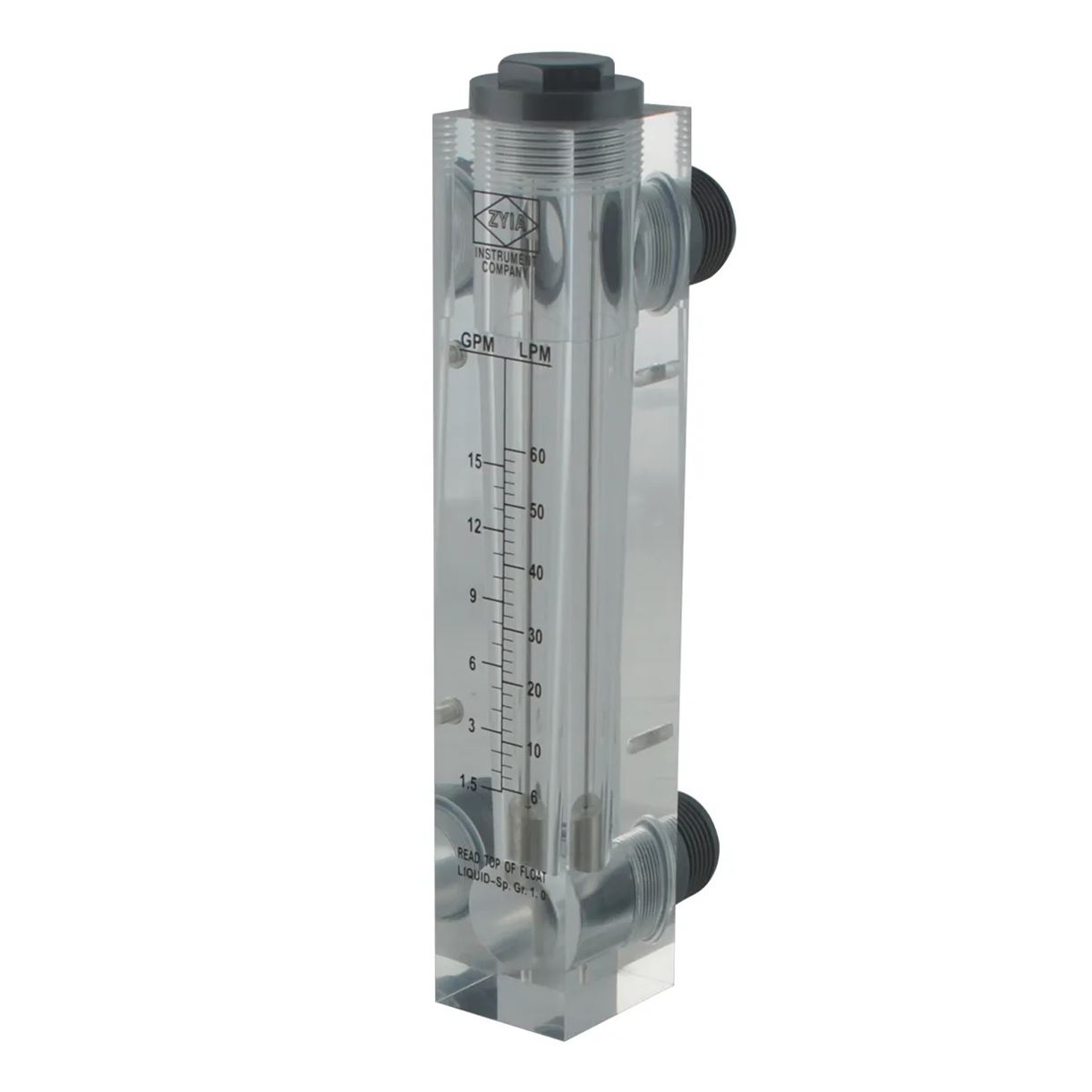 Ротаметр Raifil GPM, 1,5–15 гал/мин / 6–60 л/мин, внутренняя резьба 1″