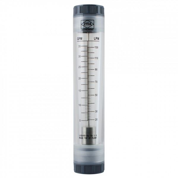 Ротаметр Raifil GPM, 5–35 гал/мин / 10–130 л/мин, внутренняя резьба 1″