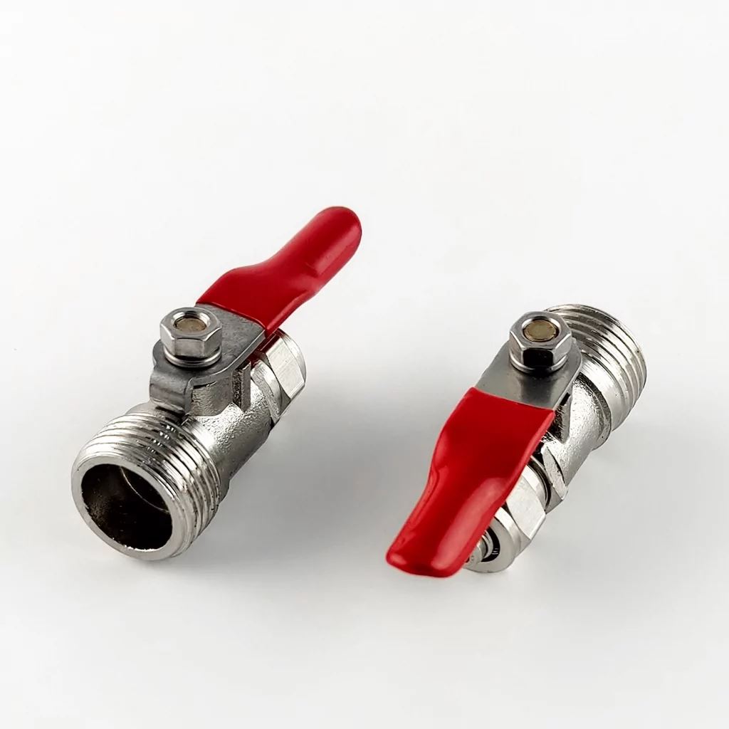 Шаровый вентиль латунный Raifil, 3/8" трубка – 1/2" наружная резьба