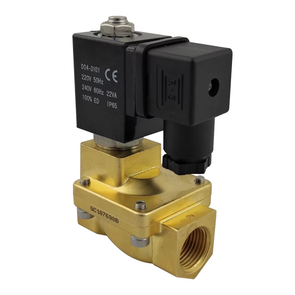 Соленоїдний клапан Raifil RSP-20-E-AC220V, 0,3–16 бар, 3/4″, НЗ, непрямої дії