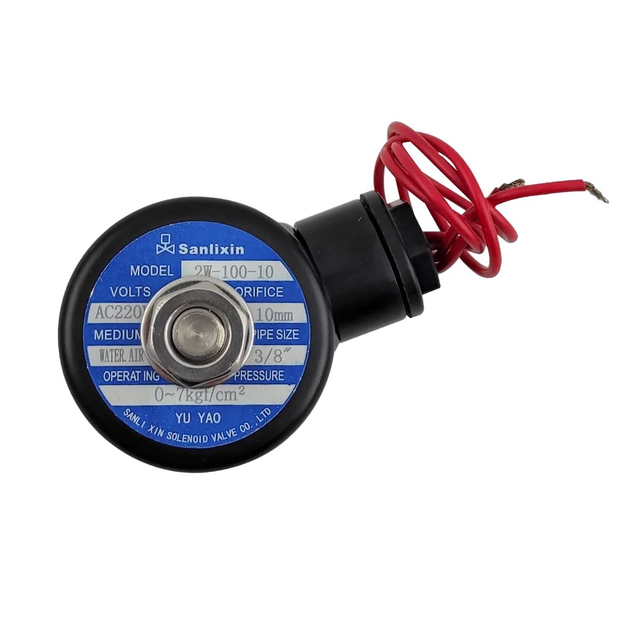 Соленоїдний клапан Raifil 2W-100-10C EPDM, AC220V, 0–7 бар, 3/8″, НЗ, прямої дії