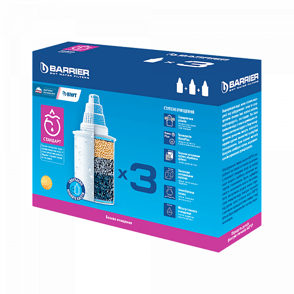 Комплект сменных картриджей Barrier для фильтра-кувшина Dewberry, 6 шт.