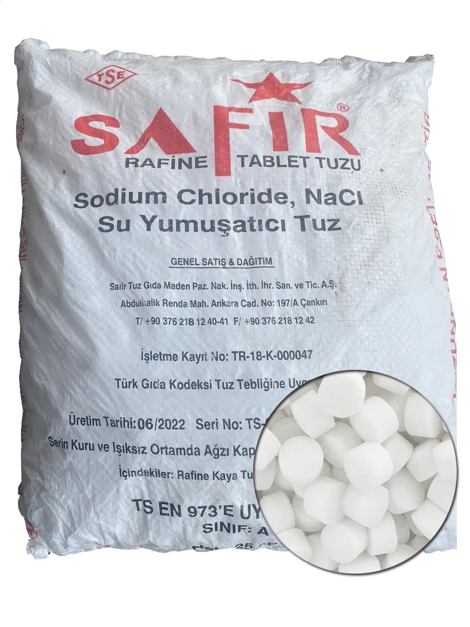 Соль таблетированная Safir (Турция) 25 кг