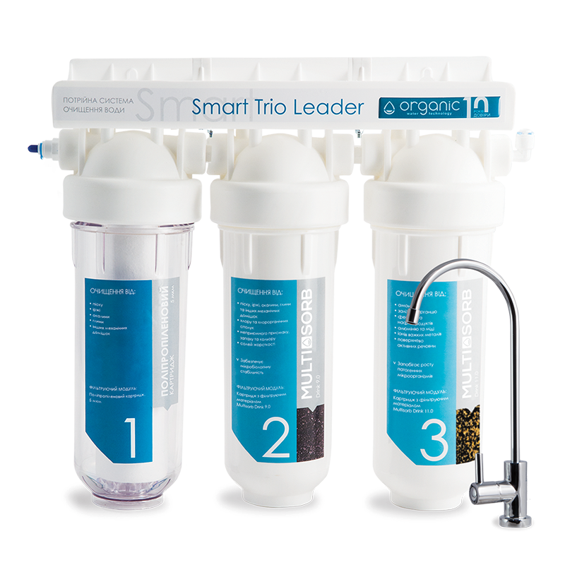 Проточный фильтр очистки воды Organic Smart Trio Leader
