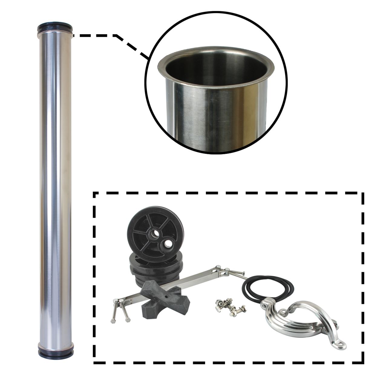 Корпус мембраны Raifil 4040 (нержавеющая сталь SUS 304, со швом)